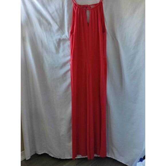 Ralph Lauren Strappy Maxi Dress Cropped Sleeveless Red Womens Size Small - Picture 2 of 15